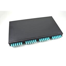 MPO Rack Mounted Optical Fiber Patch Panel 19 Inch, MPO High Density Fiber Optic Terminal Patch Panel